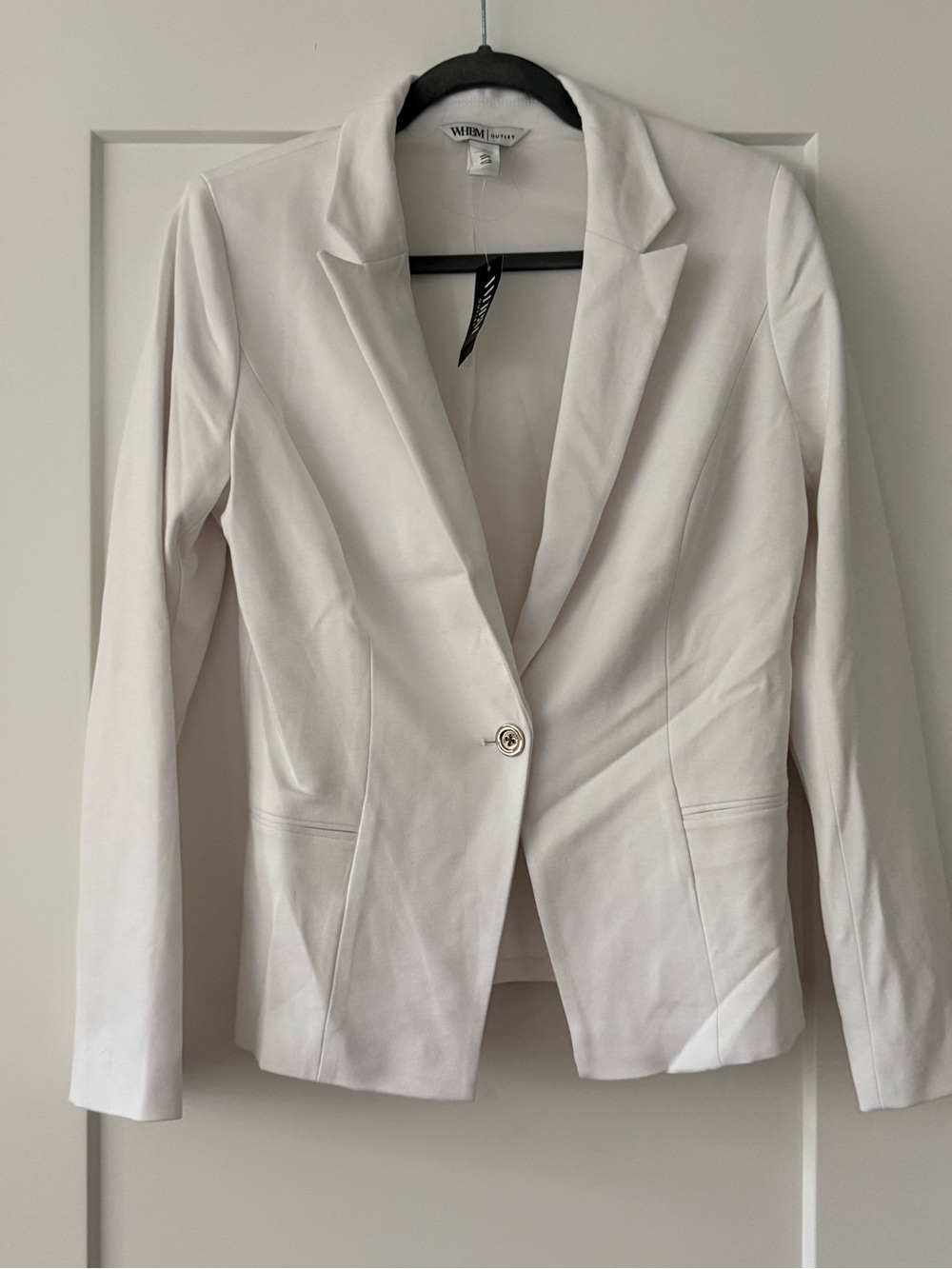 White House Black Market White Single-Button Tailored Blazer